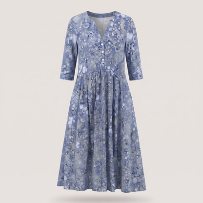 LIORA LUXE V-NECK DRESS