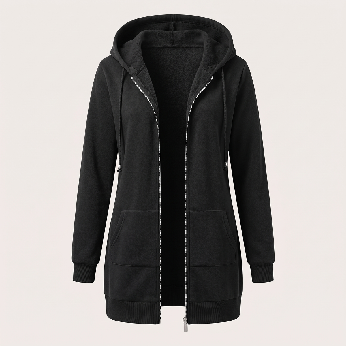 ROSAMUND COSY ZIP HOODIE COAT
