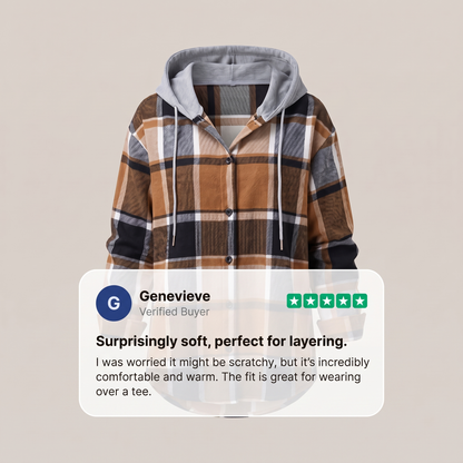 HIGHLAND PLAID HOODED COAT