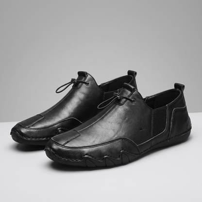 LORENZO GENUINE LEATHER SLIP-ONS