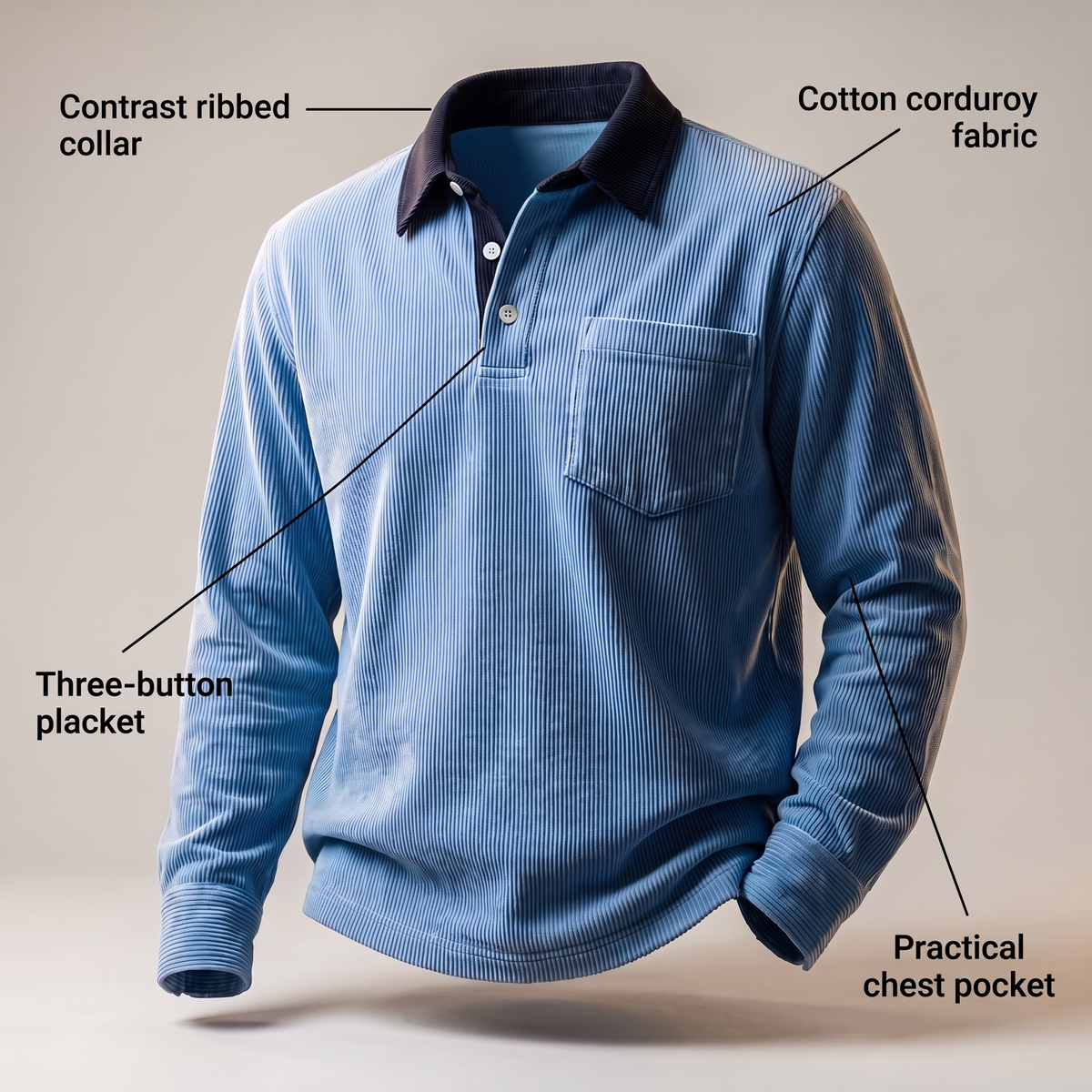 ROWLEY CORDUROY POLO SHIRT