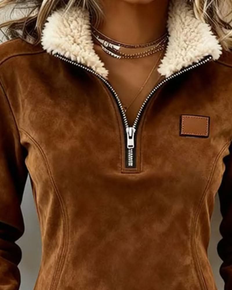 JULIAN SUEDE SWEATER