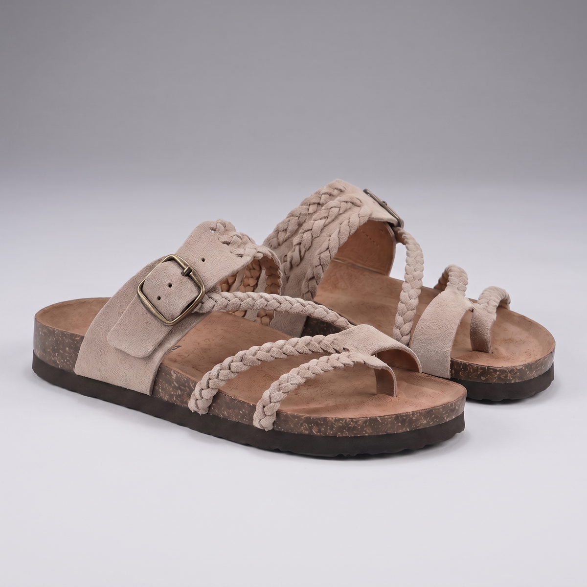 MARLBOROUGH BRAIDED CORK SANDALS