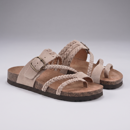 MARLBOROUGH BRAIDED CORK SANDALS