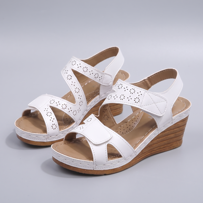 FLEUR WEDGE SANDALS