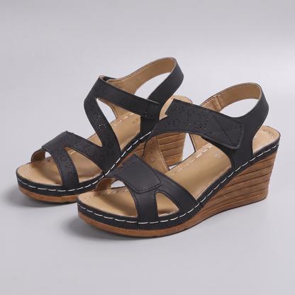 FLEUR WEDGE SANDALS
