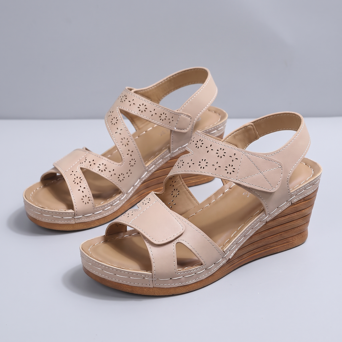 FLEUR WEDGE SANDALS