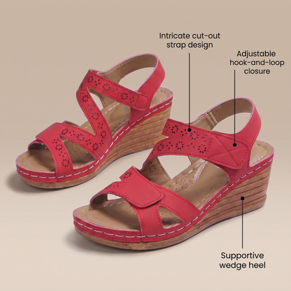 FLEUR WEDGE SANDALS