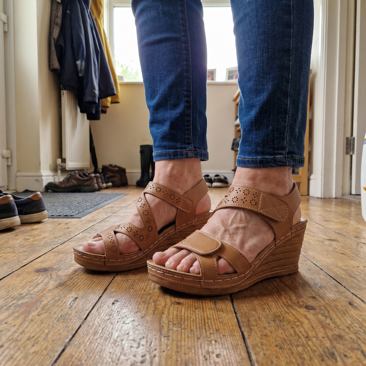 FLEUR WEDGE SANDALS