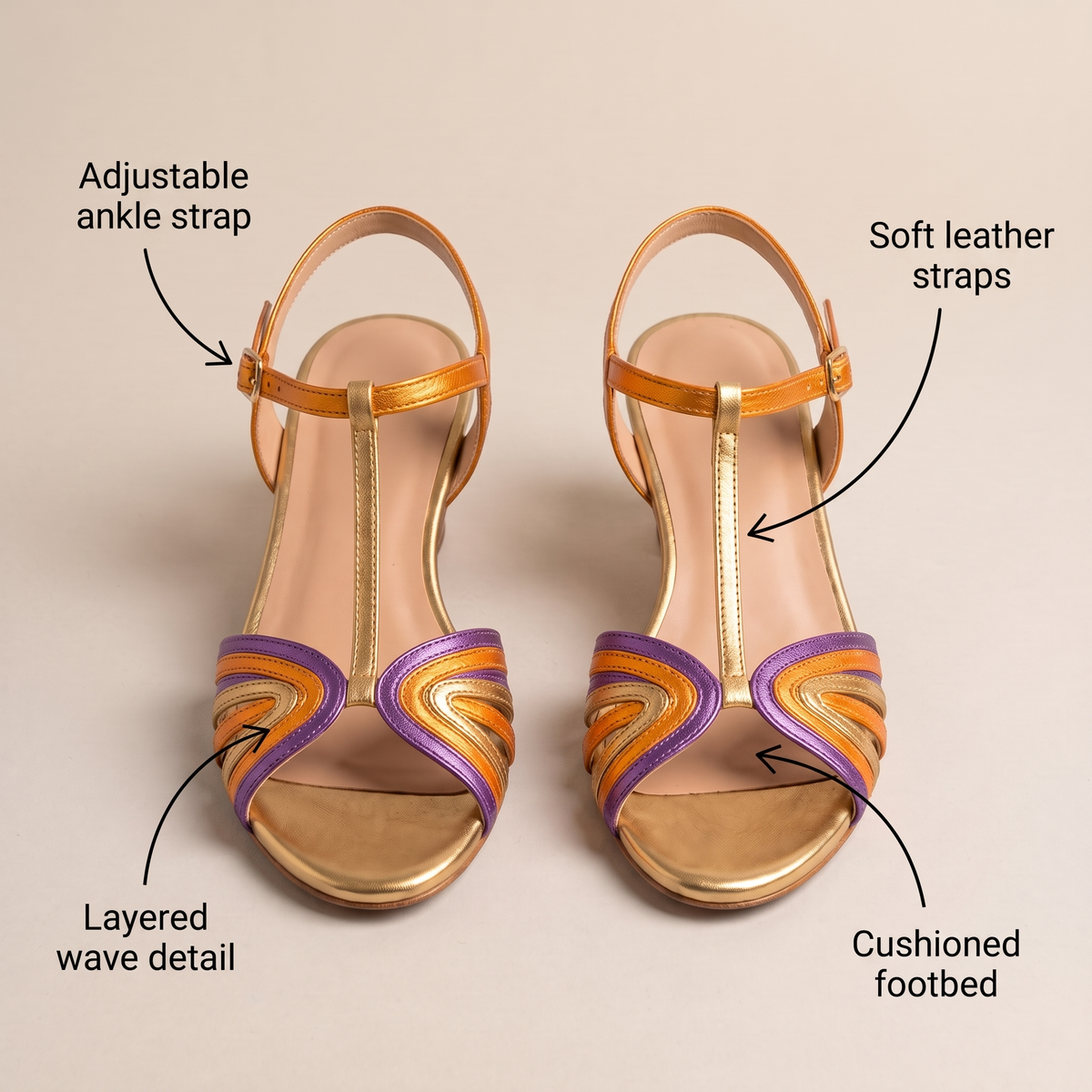 BRIARMONT SUNSET STRAP SANDALS