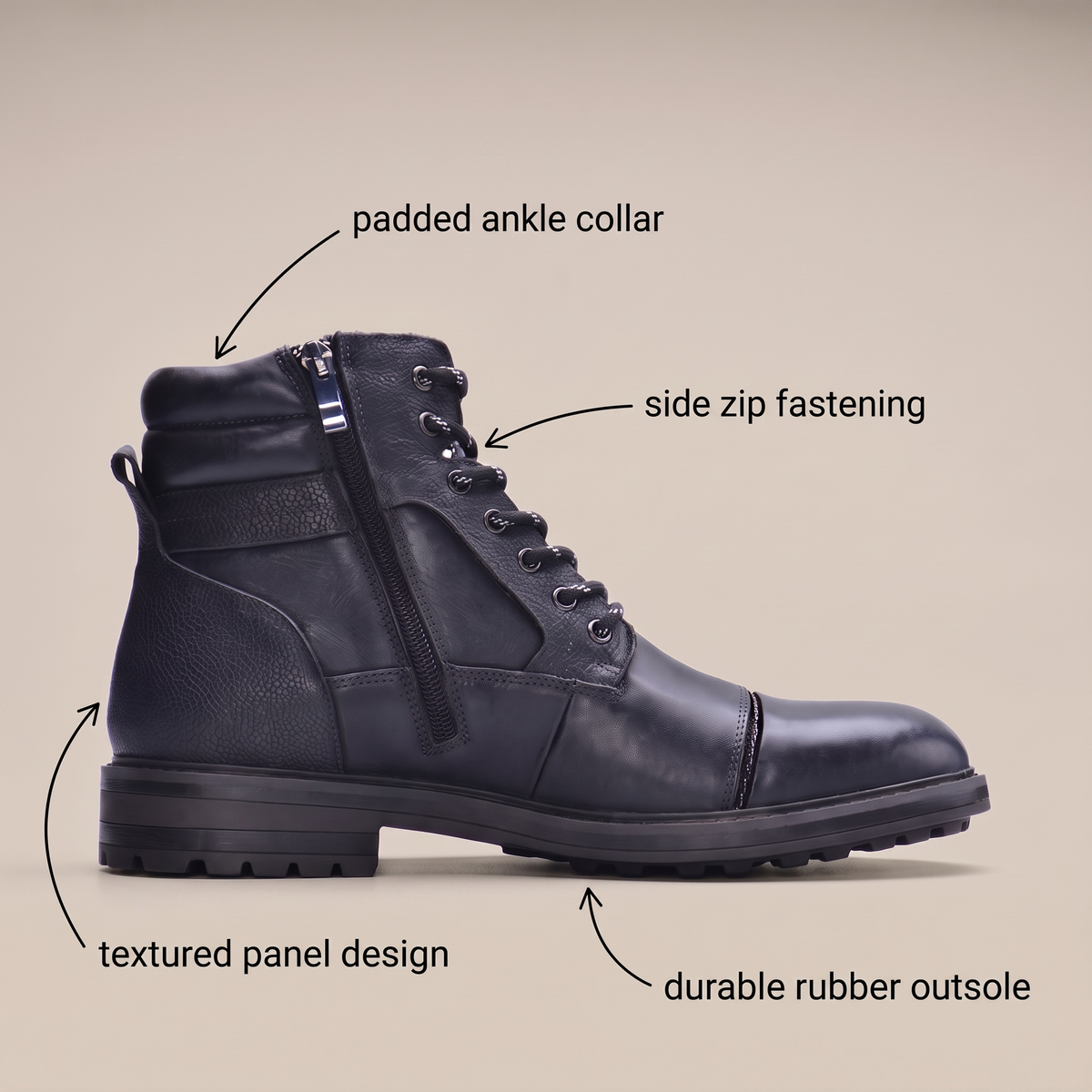 FITZROY LEATHER ANKLE BOOTS