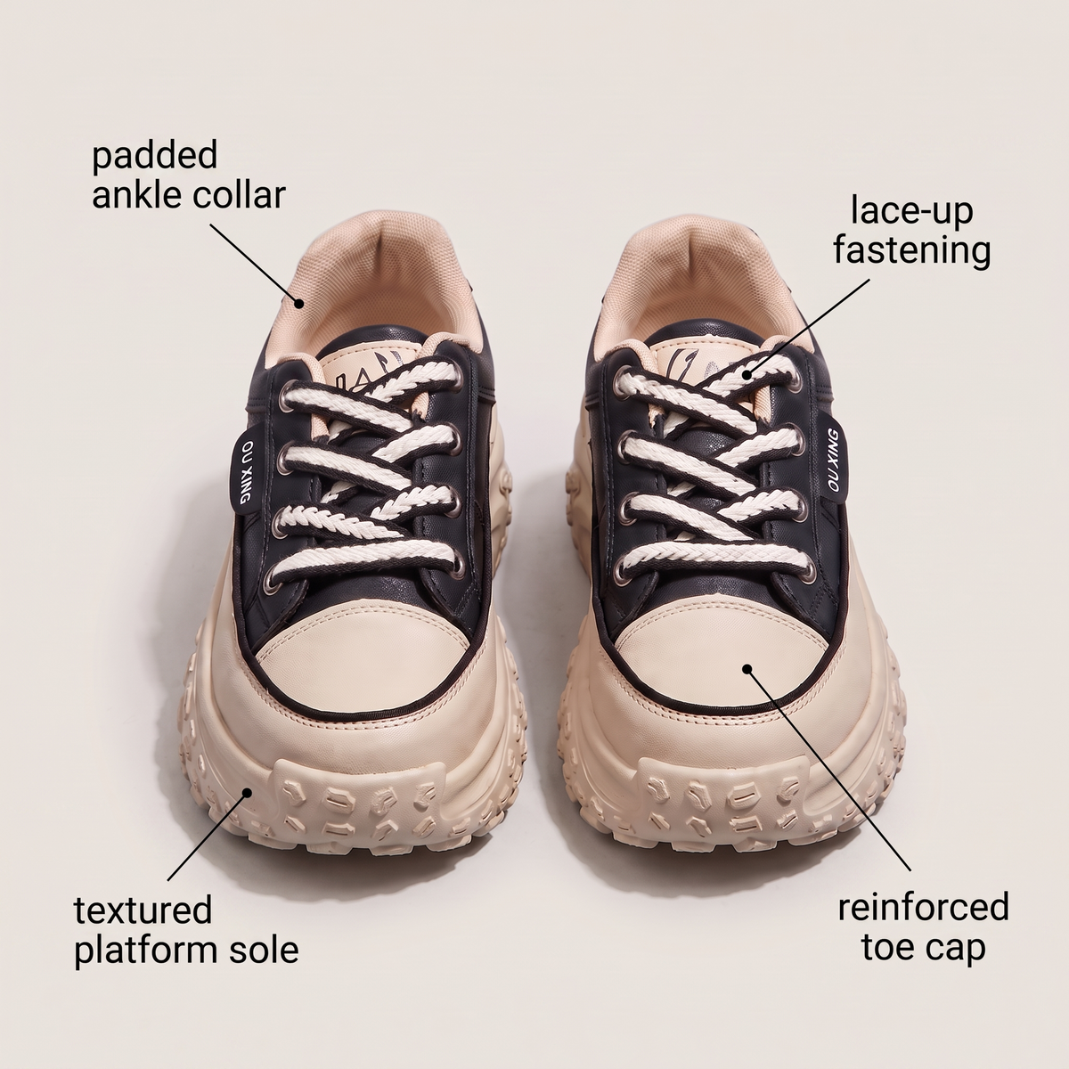 MAISIE RETRO PLATFORM TRAINERS