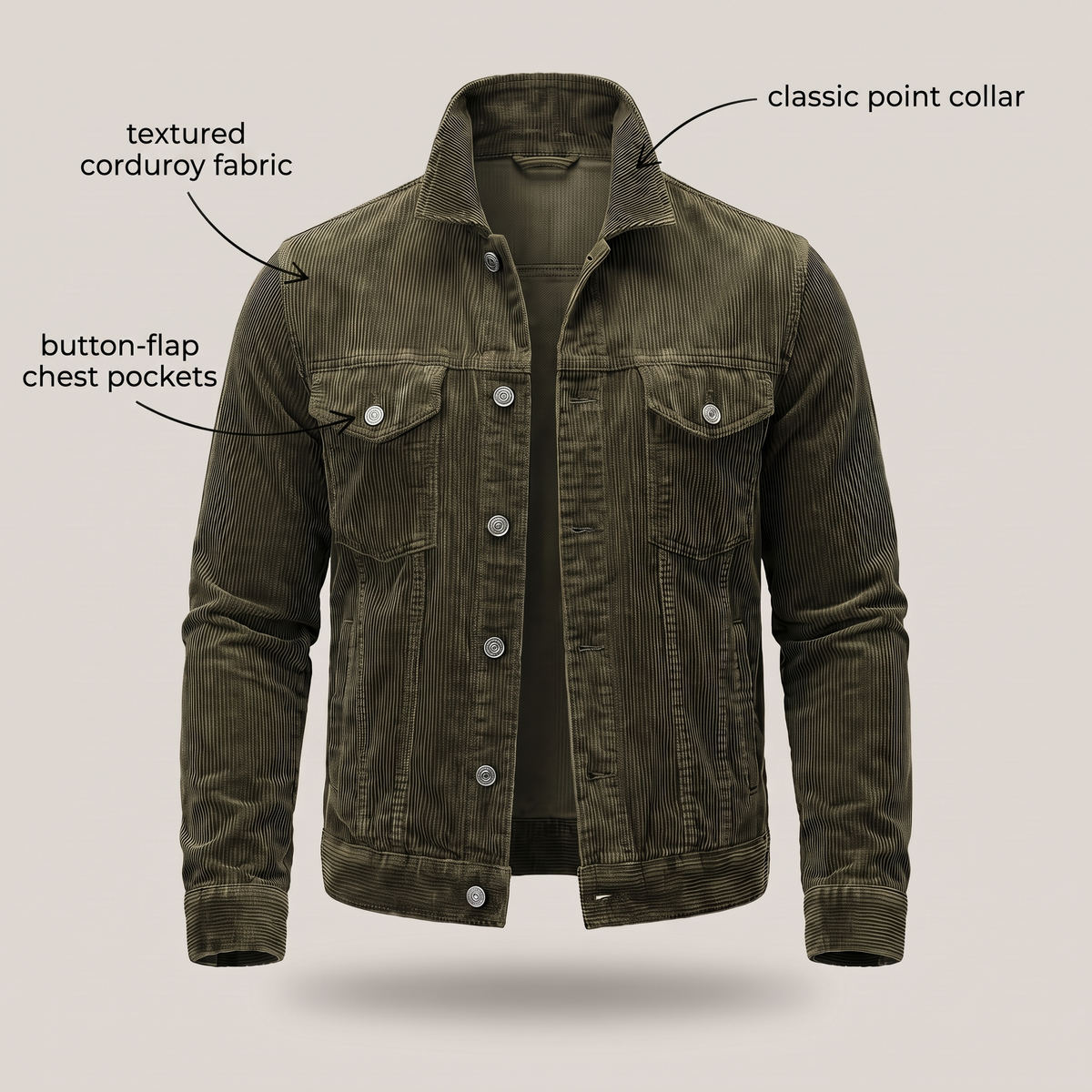 RETRO CORDUROY OVERSHIRT
