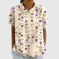 Violet Floral Print