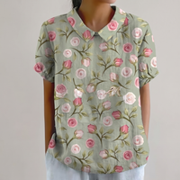 Light Floral Green