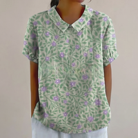 Green with Floral Print