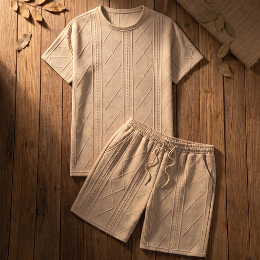 HALDMERE TEXTURED KNIT LOUNGE SET