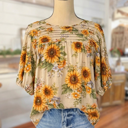 CELANDINE PLEATED DETAIL BLOUSE