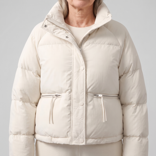 DAHLIA CONTRAST-COLLAR WINTER COAT
