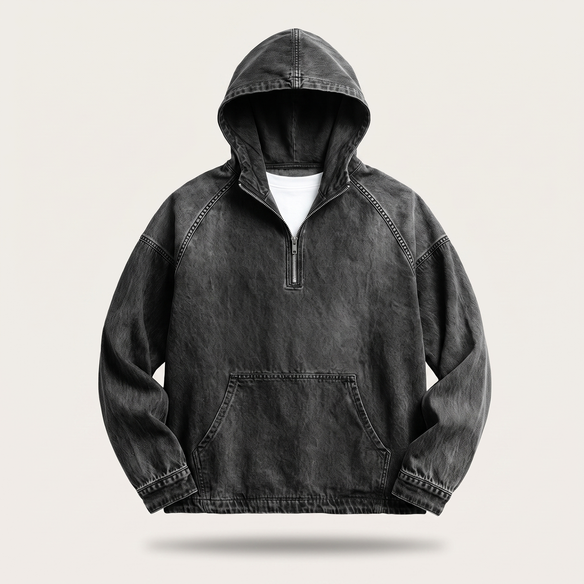 RIVINGTON HALF-ZIP DENIM JACKET