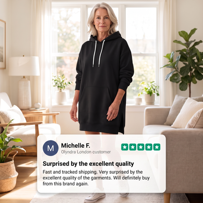 AVELMERE SOFT-FLEECE HOODIE DRESS