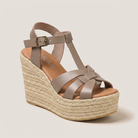 SOLENNE TAN ESPADRILLE SANDALS