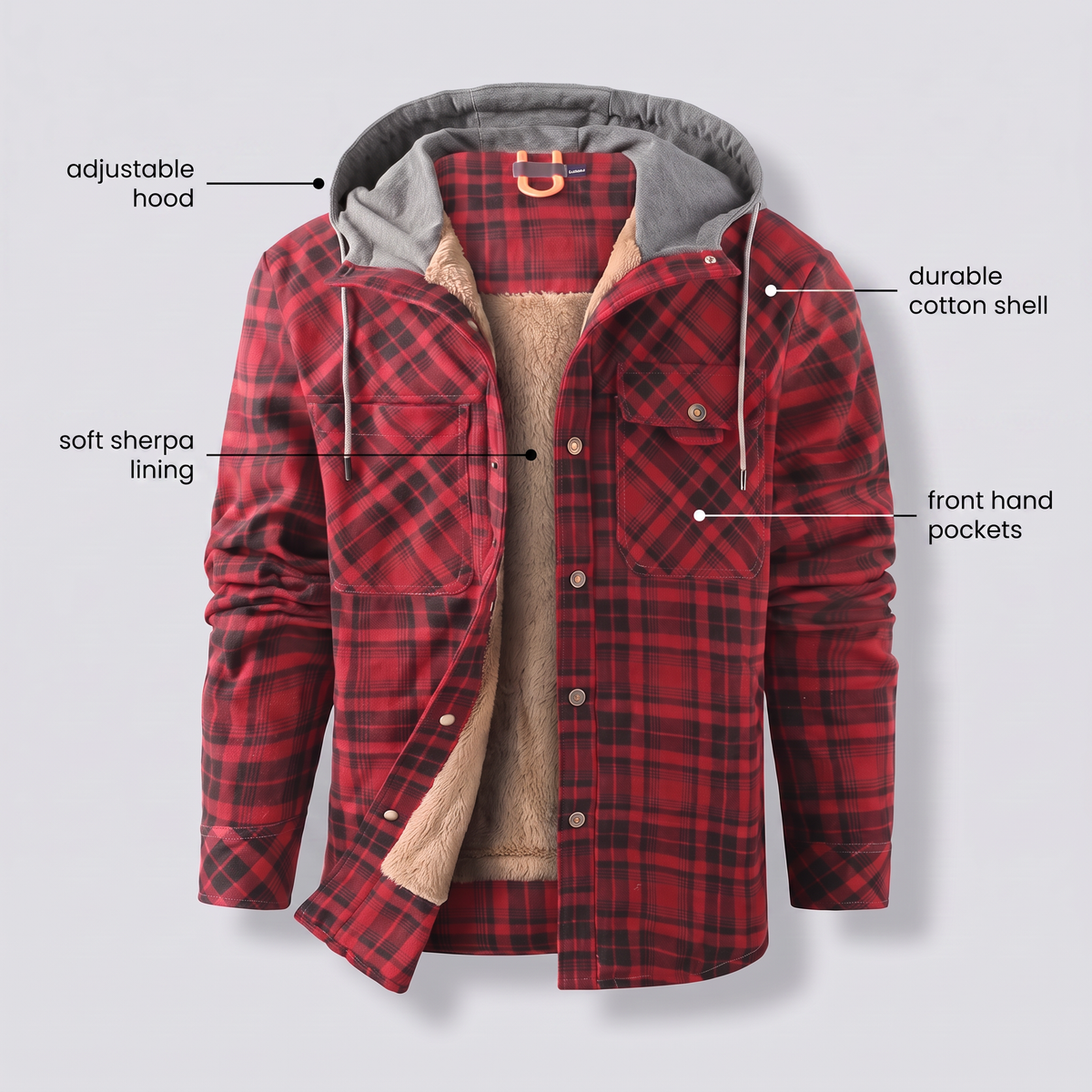 GRANTHAM HEAVY-LINED HOODED JACKET
