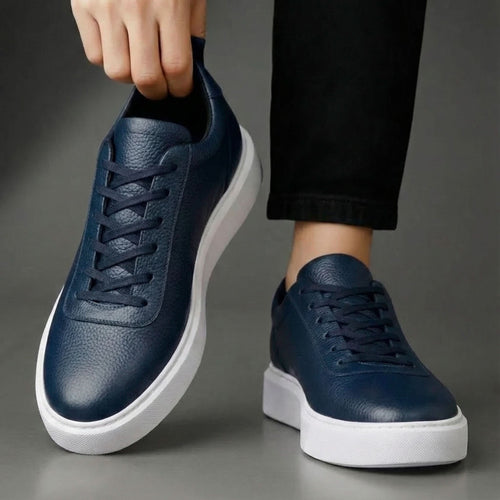 BROMLEY GRAINED LEATHER TRAINERS