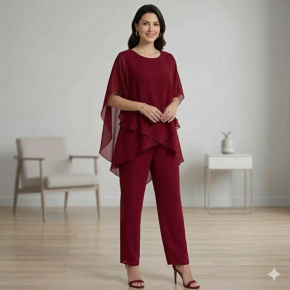 ELLA ELEGANT TOP & PANTS COMBO