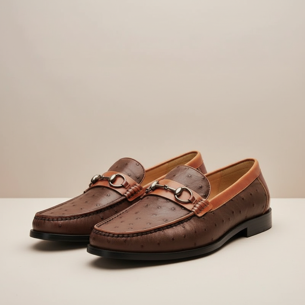 ORVANI COWHIDE LEATHER LOAFERS