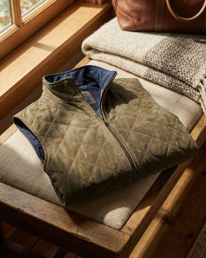 GIO QUILTED SUEDE VEST
