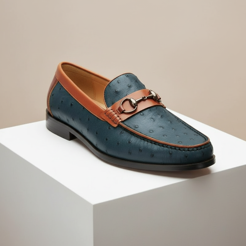 ORVANI COWHIDE LEATHER LOAFERS