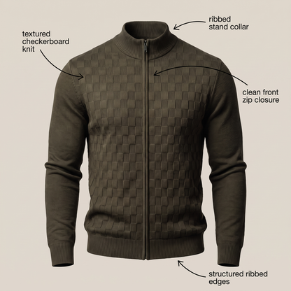 ALDRIC ZIP CARDIGAN