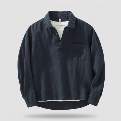ALDRIDGE GRANDAD COLLAR SHIRT