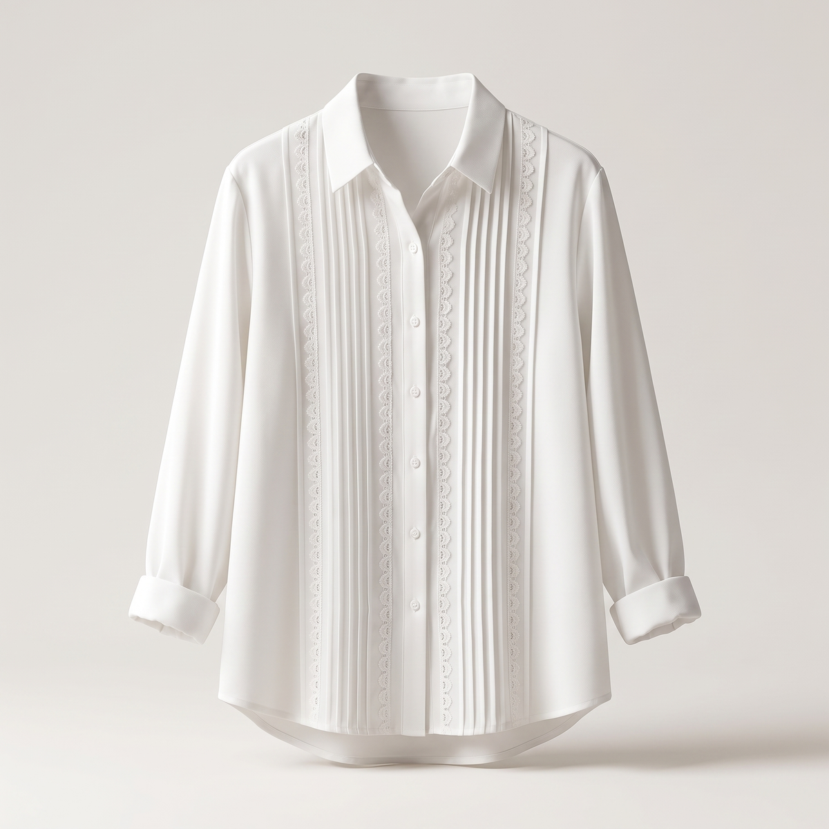 AMELIA PLEATED LACE TOP