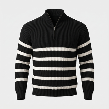 BLACKWELL STRIPE ZIP SWEATER
