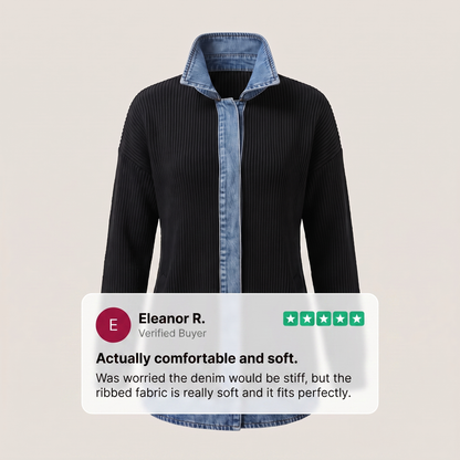 CASUAL DENIM TRIM JACKET