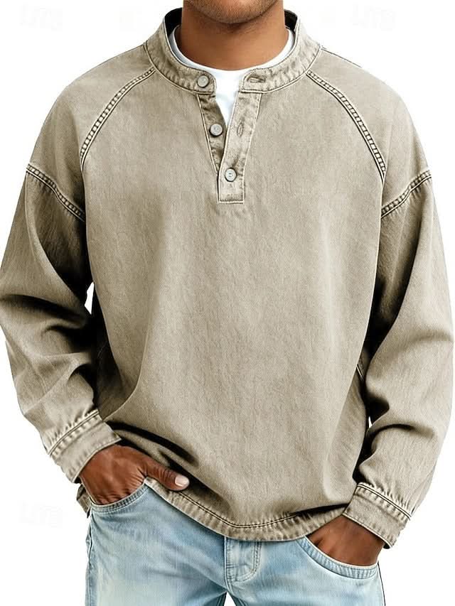 BROMLEY RELAXED HENLEY SWEATSHIRT