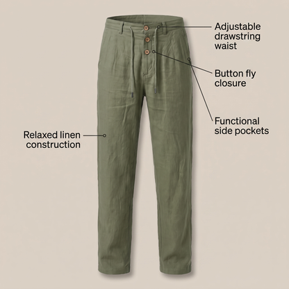 ETHAN LINEN TROUSERS