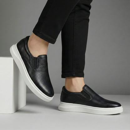 FAIRFORD BLACK GRAIN LEATHER SHOES