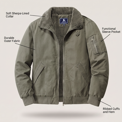 GRAHAM FLEECE BOMBER JACKET