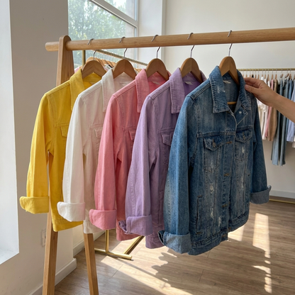ELODIE COLOURBLOCK DENIM JACKET