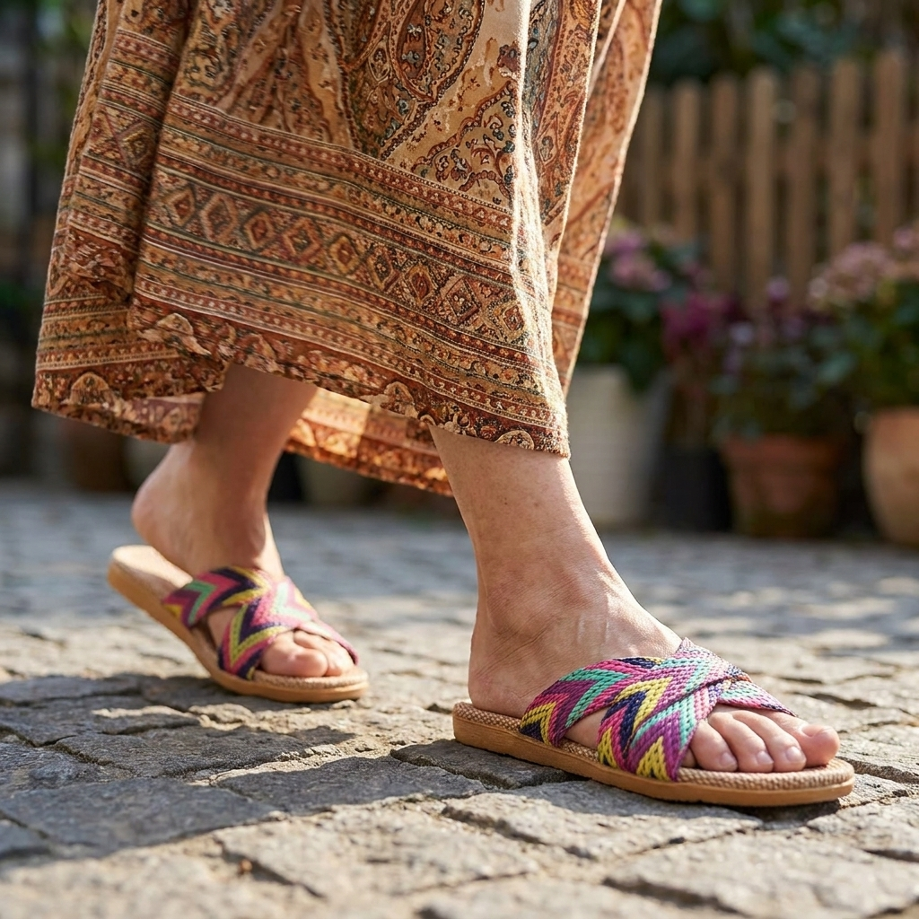 CELESTE SOFT LINEN SLIP-ONS