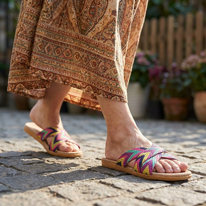 CELESTE SOFT LINEN SLIP-ONS