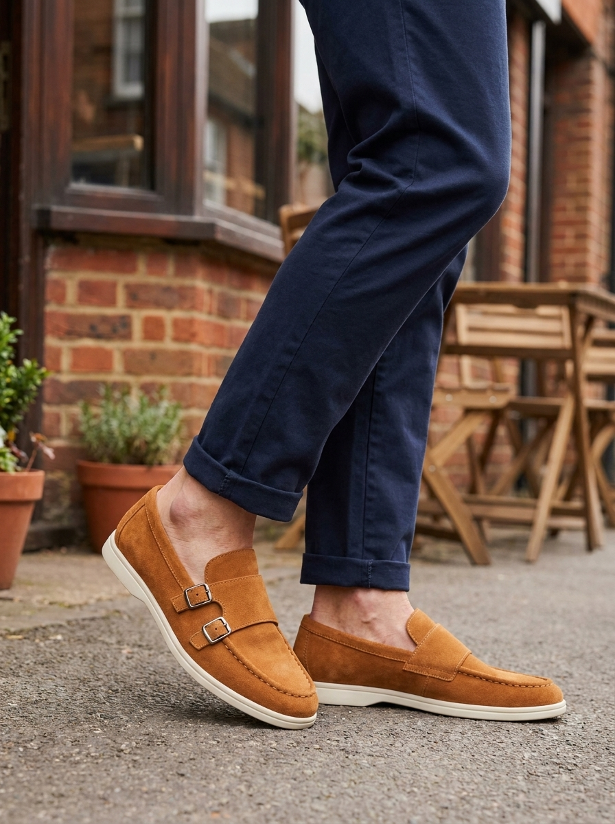 RAMSBURY SUEDE BUCKLE LOAFERS