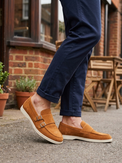 RAMSBURY SUEDE BUCKLE LOAFERS