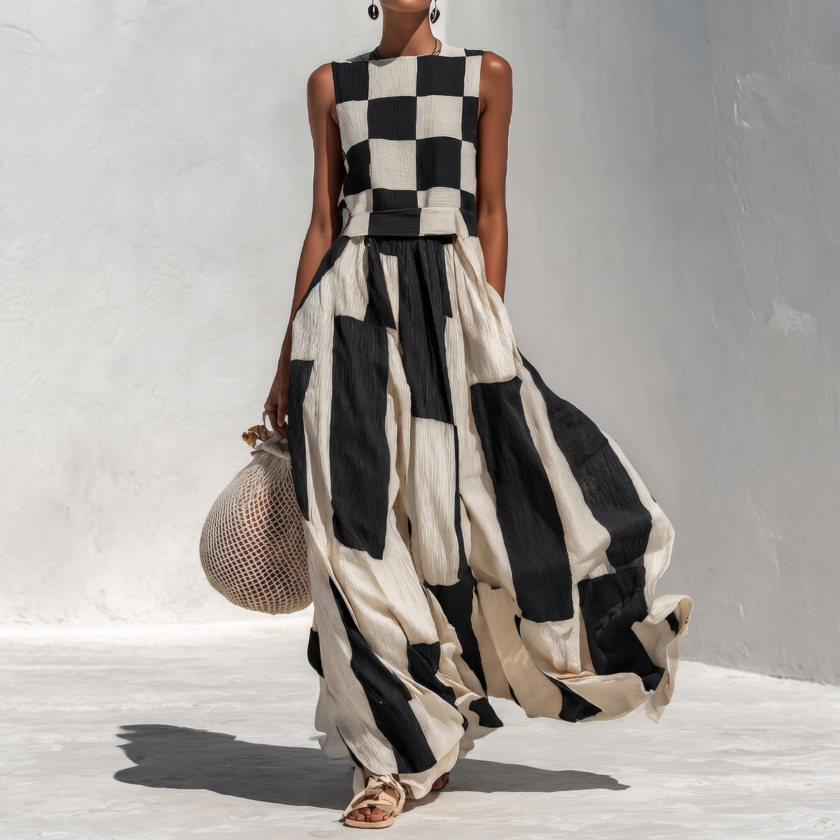 FLORENCE MODERN PATTERN MAXI DRESS