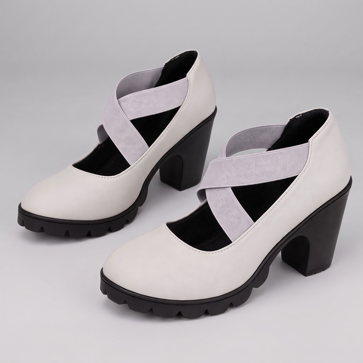 ELEGANT COMFORT BLOCK HEEL SHOES