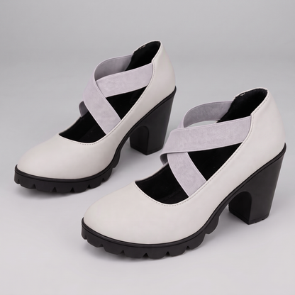 ELEGANT COMFORT BLOCK HEEL SHOES
