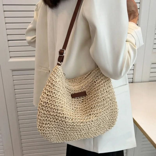 LAVINIA ELEGANT STRAW TOTE